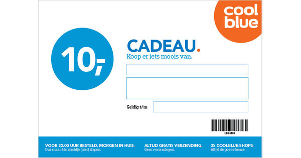 Coolblue Cadeaubon 10 euro