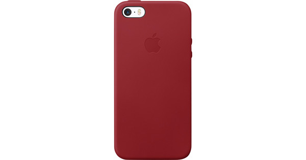 Wiegen zeker opslaan Apple iPhone 5/5S/SE Leather Back Cover Rood - Coolblue - Voor 23.59u,  morgen in huis