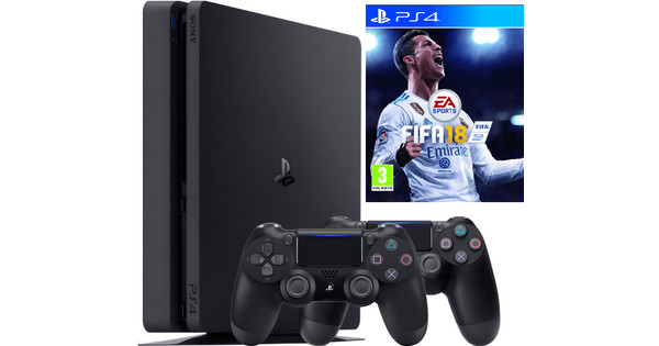 Helm gastvrouw vos Sony PlayStation 4 Slim 1 TB FIFA 18 Dualshock Bundel - Coolblue - Voor  23.59u, morgen in huis