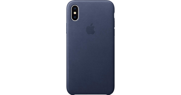 Kwijtschelding Berouw gazon Apple iPhone X Leather Back Cover Blauw - Coolblue - Voor 23.59u, morgen in  huis