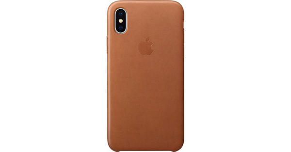 voorzien Verbazingwekkend Wet en regelgeving Apple iPhone X Leather Back Cover Bruin - Coolblue - Voor 23.59u, morgen in  huis