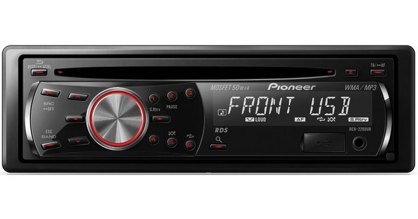 Mevrouw Bandiet belangrijk Pioneer DEH-2200UB Autoradio - Coolblue - Voor 23.59u, morgen in huis