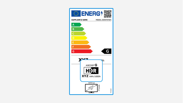 Enerji etiketinde HDR'nin enerji sınıfı ve enerji tüketimi