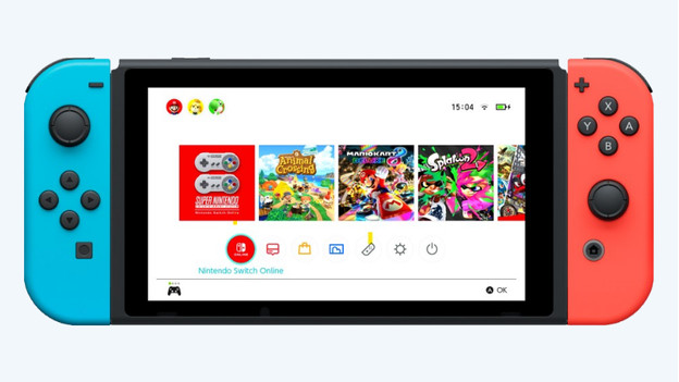 Nintendo Switch home screen