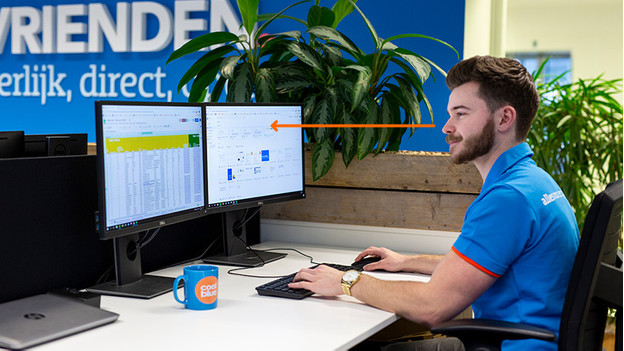 The viewing distance is the recommended distance between your eyes and the monitor