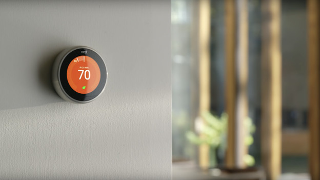 Google Nest thermostaat in gebruik