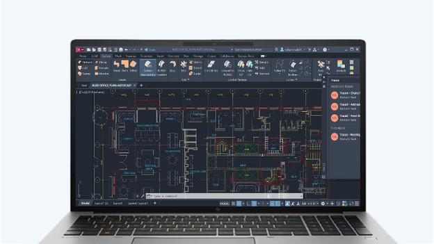 HP workstation with AutoCAD for 3D editing