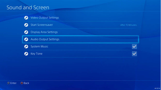 Set up sound on PS4