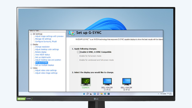 How do you set up G Sync on your monitor Coolblue anything