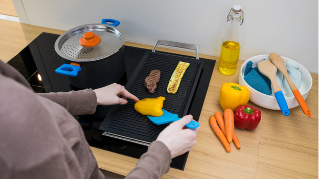 Grill on a grill plate