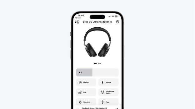 Bose Music App in use