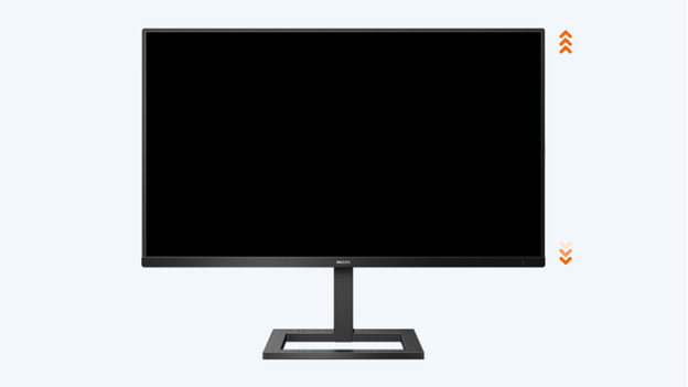 The Philips 288E2UAE/00 is ergonomically adjustable in height