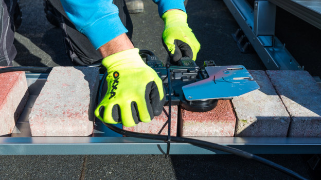 Micro inverter being installed