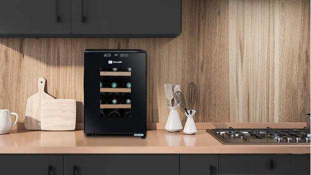 Wine fridge on the counter