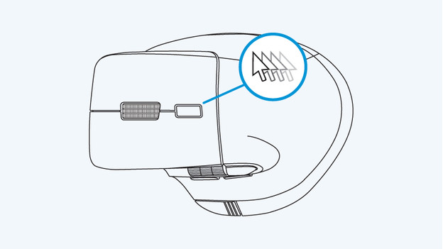 Dpi instellen met knop achter scrollwiel