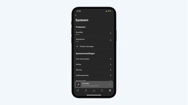 Instellingen Sonos app