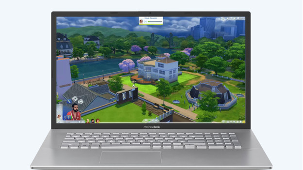 ASUS laptop with The Sims 4.