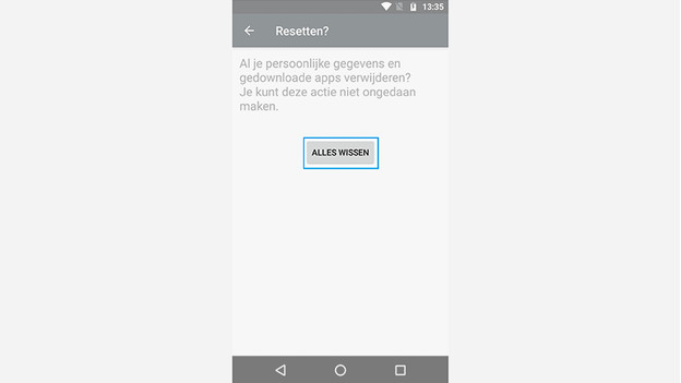 Motorola reset alles wissen