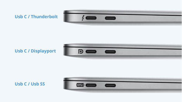 What does a usb deals c port look like