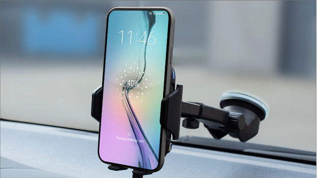 Attach the phone mount to your dashboard or to the air vent
