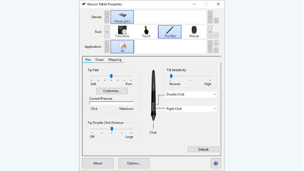 Wacom settings