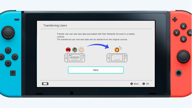 Nintendo Switch OLED transfer