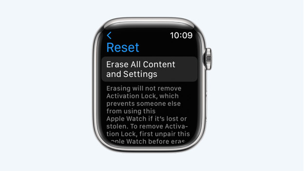 How erase apple online watch