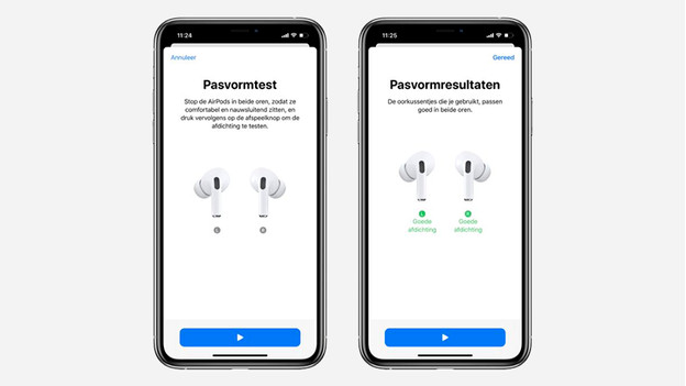 How does the fit test work on the AirPods Pro 2 Coolblue