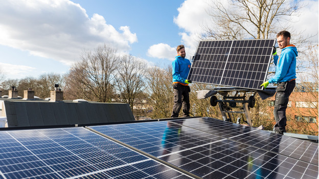 Solar panels flat roof