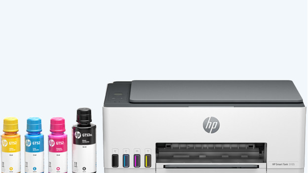 HP smart tank printer with ink bottles