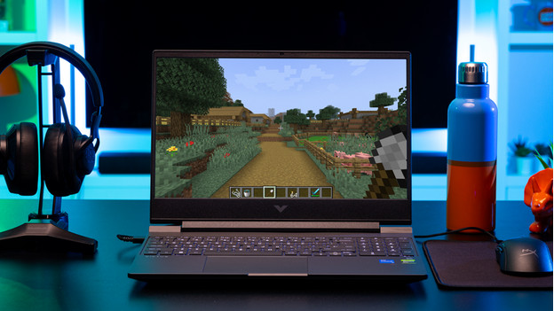 HP laptop met Minecraft