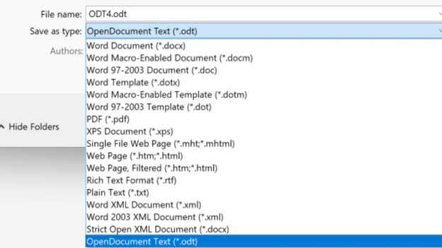 In Word 2024 werk je ook vanuit OpenDocument Text