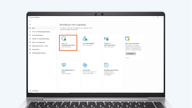 Windows beveiliging in de instellingen