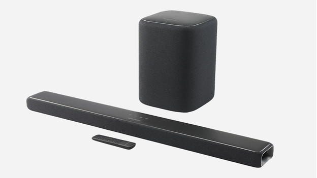 Soundbar en subwoofer en afstandsbediening