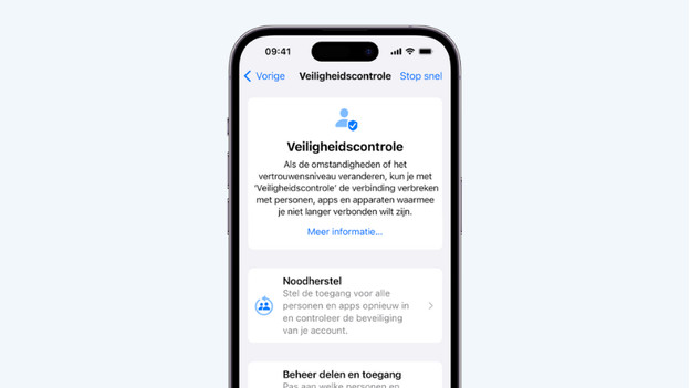 Veiligheidscontrole iPhone