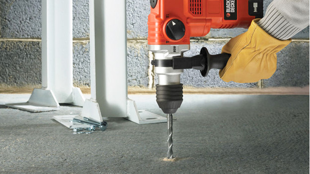 Hammer drill outlet machine for concrete