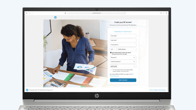 Create HP account