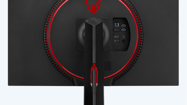 DisplayPort connection of a monitor.