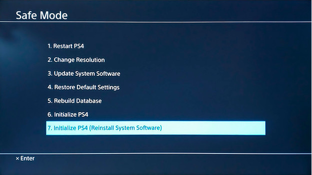 PS4 Safe Mode