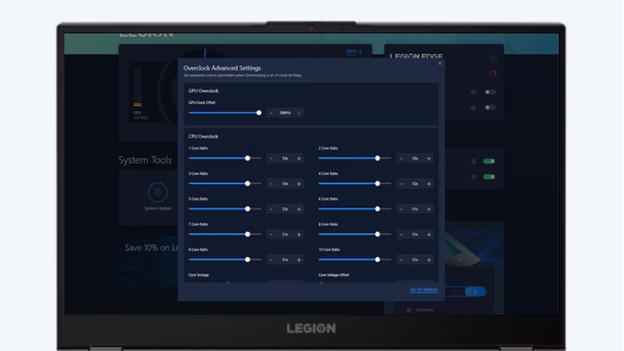 Overklokken van onderdelen via Lenovo Vantage