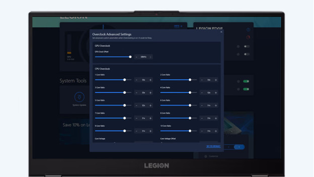 Overclocking parts via Lenovo Vantage