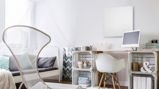 Infraroodpaneel in werkkamer