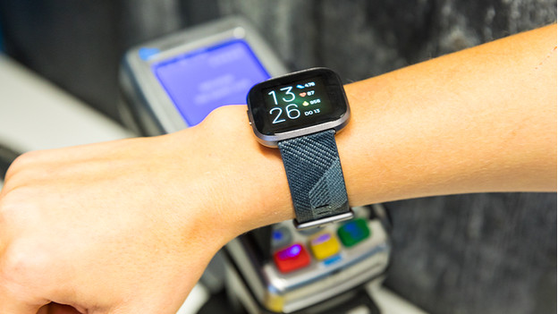 Fitbit Pay watch with payment terminal