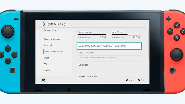 Transfer saved data from your console to a memory card