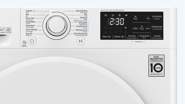 LG dryer display