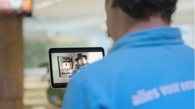 Apple iPad mini watching series on the go