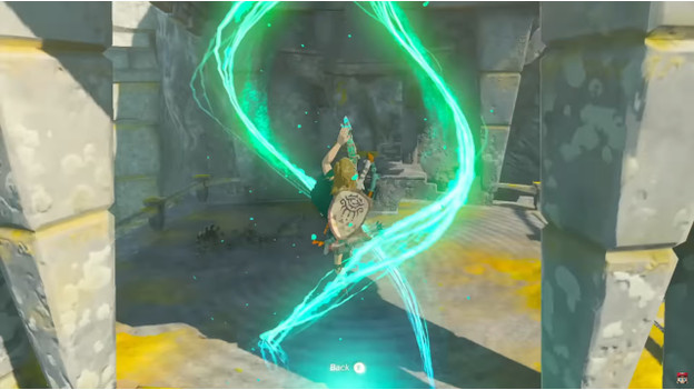 Link uses Ascend to climb quickly