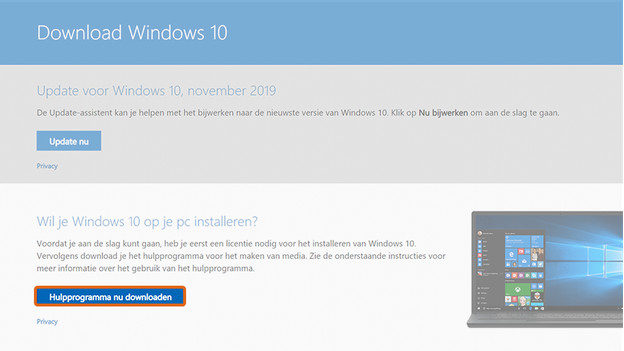 Schone installatie van Windows