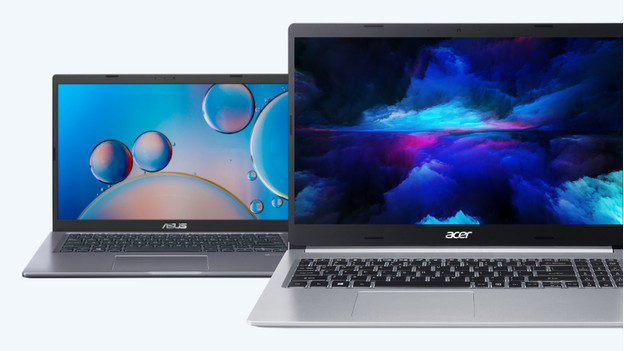 Acer en Asus laptop. 