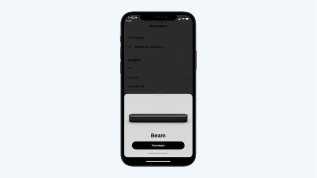 Sonos Beam app